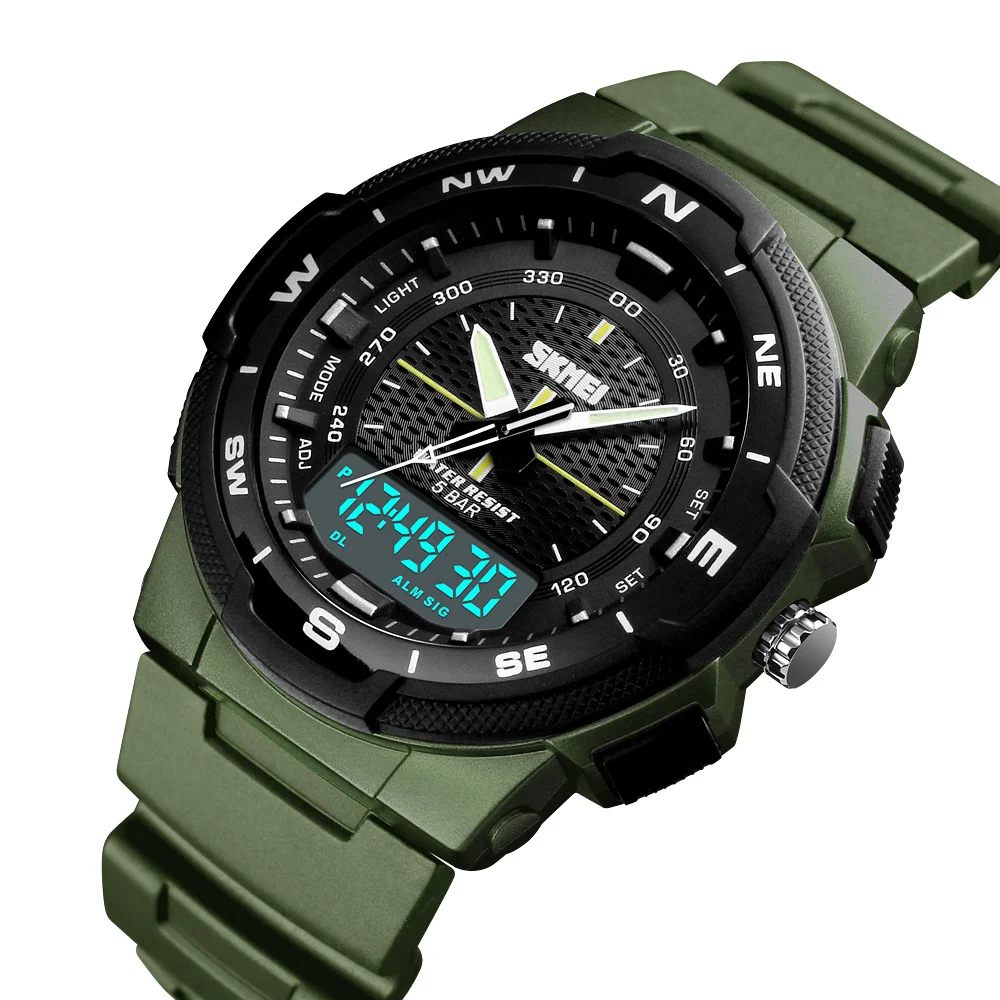 

SKMEI Fashion Digital-Watch Mens Sports Watches Army Military Wristwatch Erkek Saat Shock Resist Clock Male Sport Quartz Watch