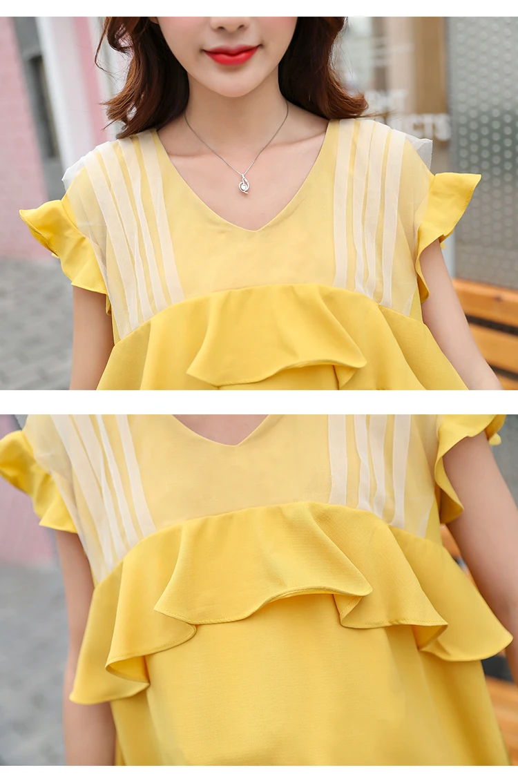 OllyMurs New Fashion V Collar Loose Lotus Leaf Short Sleeve Doll Skirt Large Size Maternity Dress
OllyMurs New Fashion V Collar Loose Lotus Leaf Short Sleeve Doll Skirt Large Size Maternity Dress