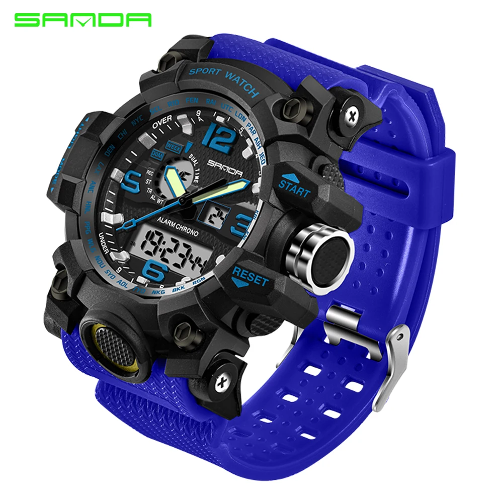 SANDA New S Shock Men Sports Watches Big Dial Sport Watches For Men Luxury Brand LED Digital Military Waterproof Wrist Watches
SANDA New S Shock Men Sports Watches Big Dial Sport Watches For Men Luxury Brand LED Digital Military Waterproof Wrist Watches