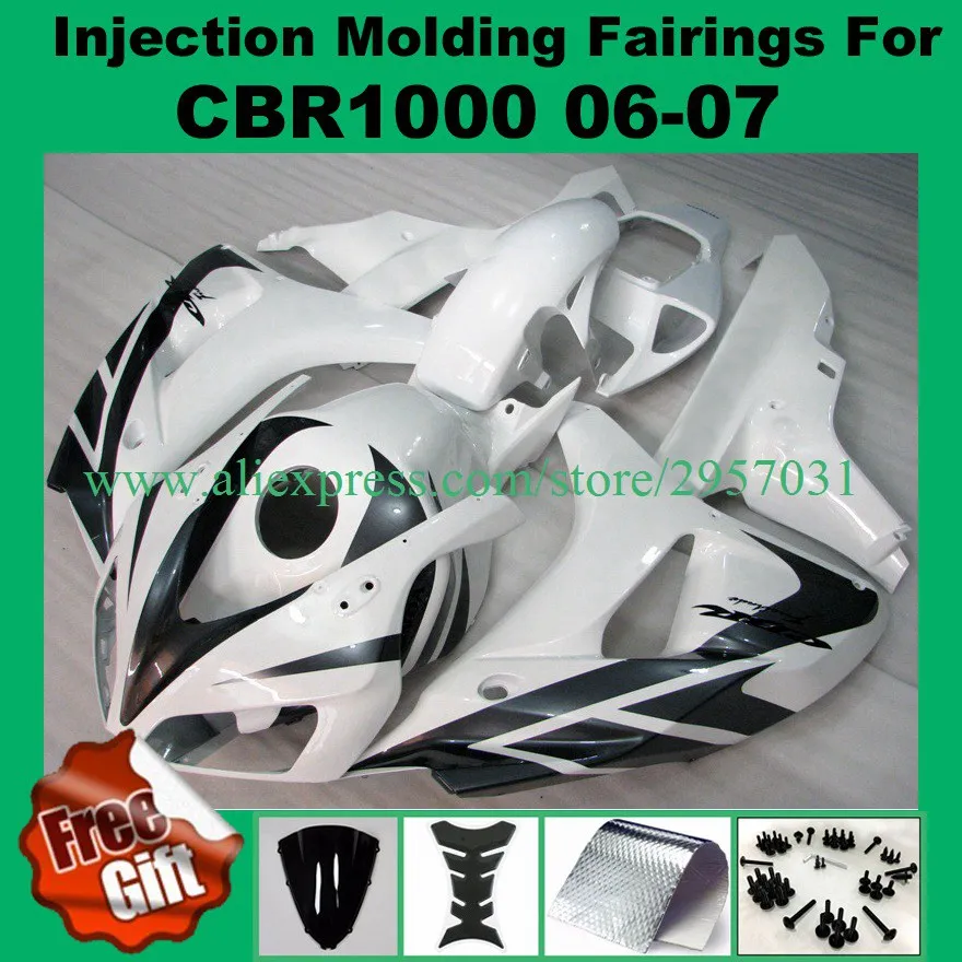 Free screws+gifts Injection molding cbr1000rr 06 07 for HONDA CBR 1000RR 2006 2007 White Black J325 CBR1000RR 06 07 fairing kit
Free screws+gifts Injection molding cbr1000rr 06 07 for HONDA CBR 1000RR 2006 2007 White Black J325 CBR1000RR 06 07 fairing kit