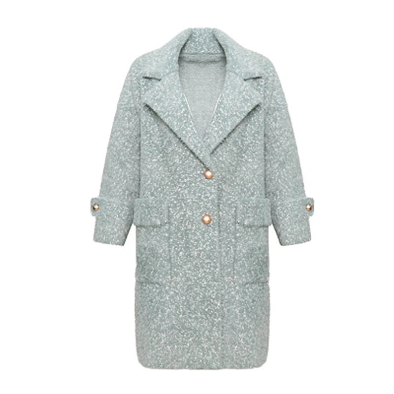 Thicken Imitation Double-faced Coat Female Models 2018 Snowflake Woolen Coat Long Paragraph Dot Yarn Casual Loose Suit Collar
Thicken Imitation Double-faced Coat Female Models 2018 Snowflake Woolen Coat Long Paragraph Dot Yarn Casual Loose Suit Collar