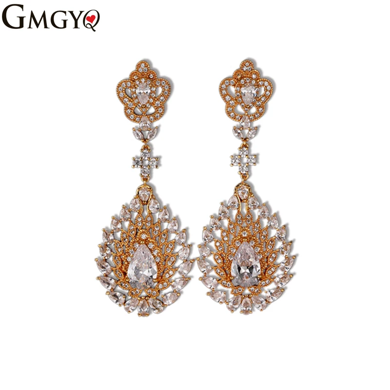 GMGYQ Zircons Top Kwaliteit Zirconia Rose Goud Kleur Grote Lange Dangle Drop Bridal Wedding Oorbellen Sieraden Voor Vrouwen
GMGYQ Zircons Top Kwaliteit Zirconia Rose Goud Kleur Grote Lange Dangle Drop Bridal Wedding Oorbellen Sieraden Voor Vrouwen