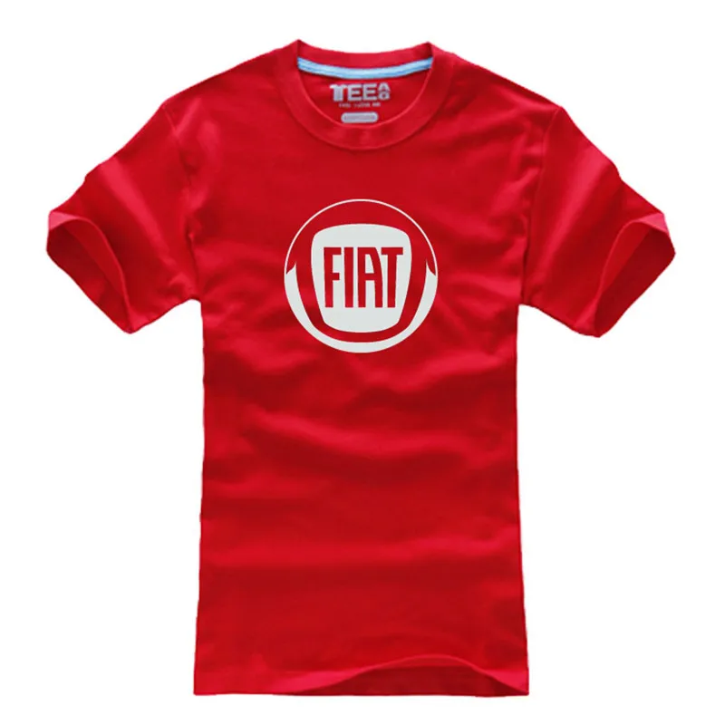 Летние лого Fiat футболка из хлопка повседневный спортивный костюм с короткими