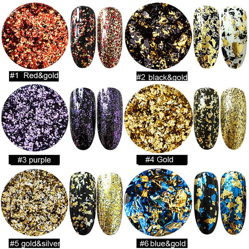 6 Jar Nail Art Foil Paper Set Aluminum Flakes Mirror Effect DIY Nail Foil Sticker Glue Powders Irregular Sequins Chrome Pigment
6 Jar Nail Art Foil Paper Set Aluminum Flakes Mirror Effect DIY Nail Foil Sticker Glue Powders Irregular Sequins Chrome Pigment