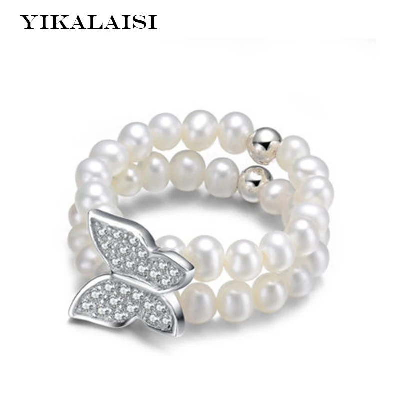 YIKALAISI 2017 fashion Pearl Ring Jewelry Of Silver Butterfly Double Row Ring Wedding Rings 925 Sterling Silver Rings For Women
YIKALAISI 2017 fashion Pearl Ring Jewelry Of Silver Butterfly Double Row Ring Wedding Rings 925 Sterling Silver Rings For Women