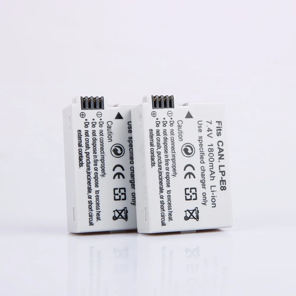 AOPULY 2 шт. LP-E8 батарейный блок bateria LP-E8 lp e8 для Canon 550D 600D 650D 700D X4 X5 X6i X7i T2i T3i T4i T5i DSLR камера
AOPULY 2 шт. LP-E8 батарейный блок bateria LP-E8 lp e8 для Canon 550D 600D 650D 700D X4 X5 X6i X7i T2i T3i T4i T5i DSLR камера