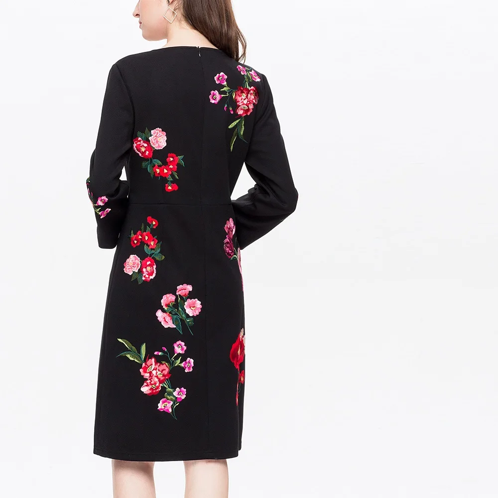 High Quality Brand New Plus Size XXXXL Dress Autumn Winter 2018 Women Exquisite Embroidery Floral Long Sleeve Party Knee Dress
High Quality Brand New Plus Size XXXXL Dress Autumn Winter 2018 Women Exquisite Embroidery Floral Long Sleeve Party Knee Dress