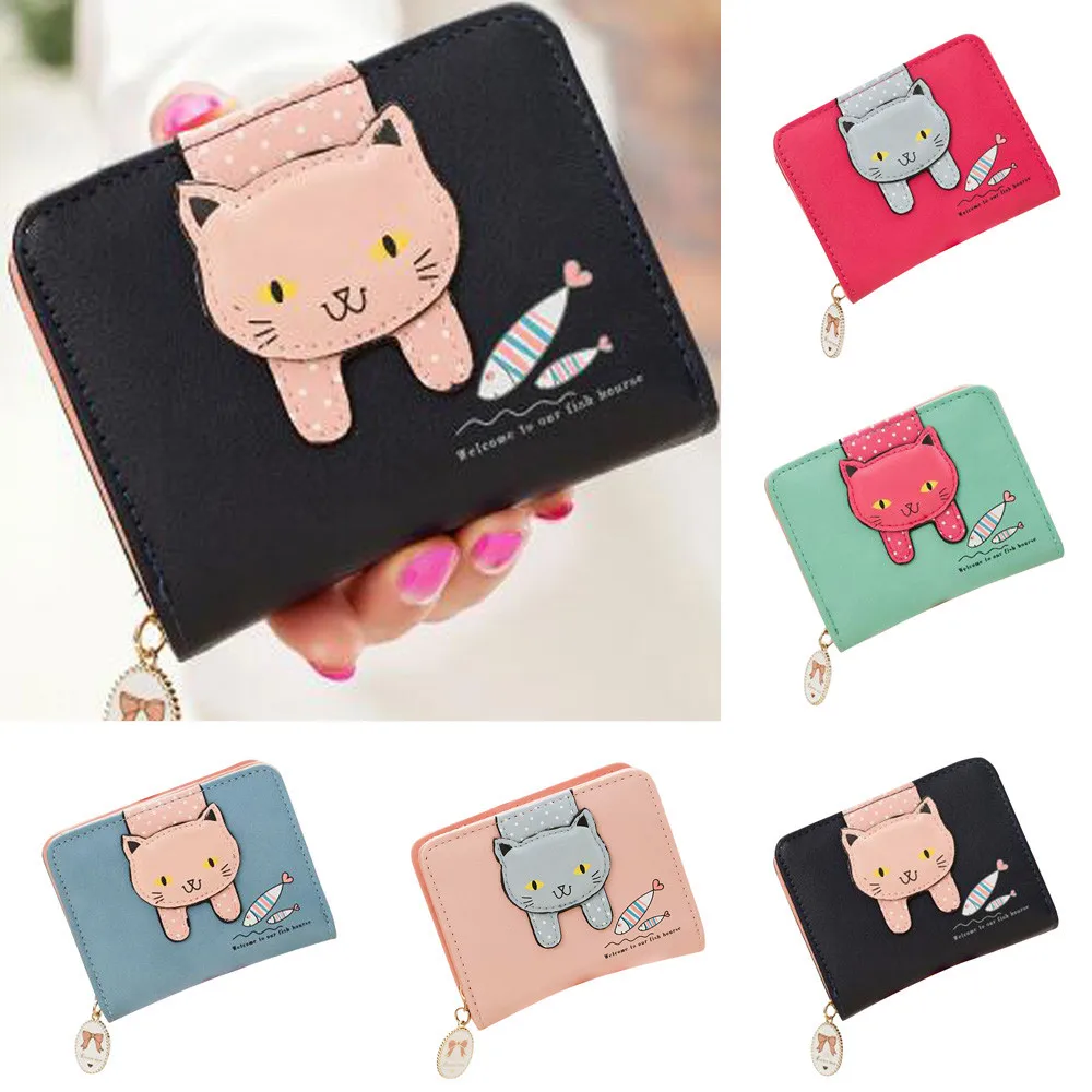 Women Bag Cute Cat Small Zipper Leather Coin Purse Card Holder womens wallets and purses monedero mujer piel ladies wallet
Women Bag Cute Cat Small Zipper Leather Coin Purse Card Holder womens wallets and purses monedero mujer piel ladies wallet