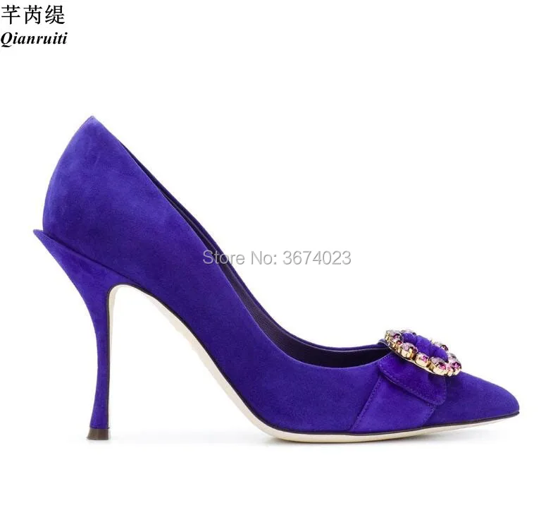 Qianruiti Fashion Lady Party Shoes Crytal Studs High Heels Purple Black Stilettos Pointed Toe Diamonds Shoes Dress Heels
Qianruiti Fashion Lady Party Shoes Crytal Studs High Heels Purple Black Stilettos Pointed Toe Diamonds Shoes Dress Heels