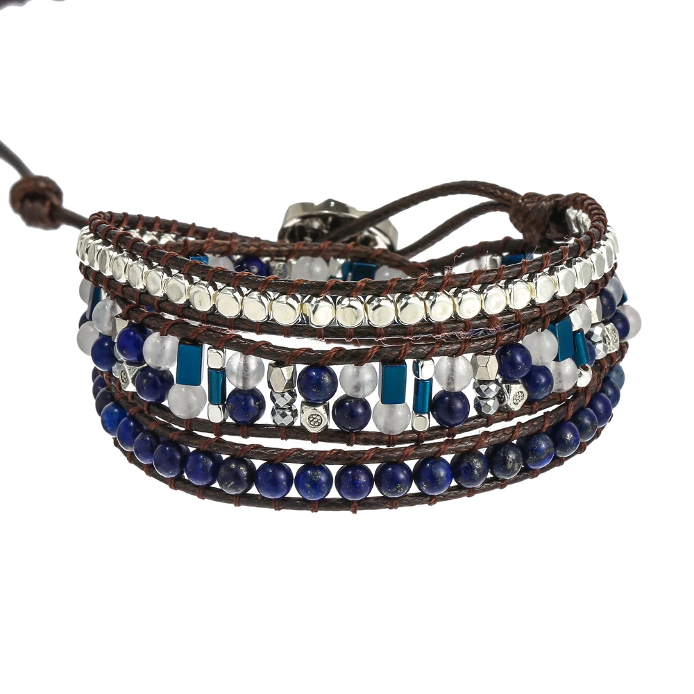 New Design Women Handmade Boho 3 Wrap Friendship Bead Bracelet, Boot Strap Jewelry
New Design Women Handmade Boho 3 Wrap Friendship Bead Bracelet, Boot Strap Jewelry