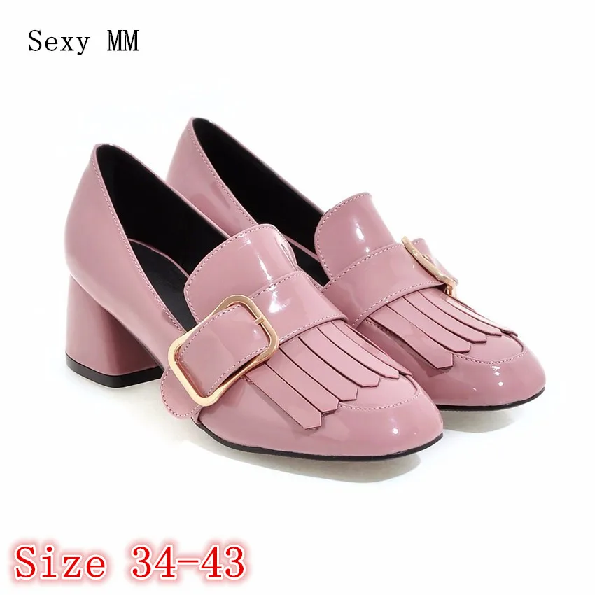 Women Oxfords Career Shoes Square Med High Heels Pumps Woman Med High Heel Shoes Kitten Heels Size 34 - 40 41 42 43
Women Oxfords Career Shoes Square Med High Heels Pumps Woman Med High Heel Shoes Kitten Heels Size 34 - 40 41 42 43