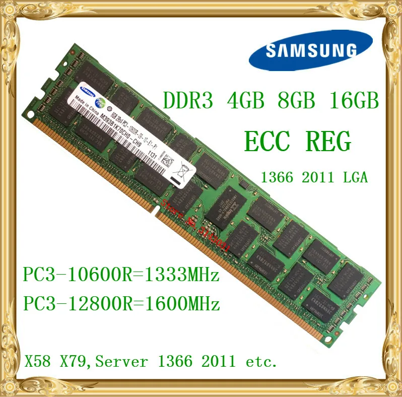Серверная память Samsung DDR3 4/8/16 Гб 1333 1600 МГц ECC REG PC3-10600R 12800R RIMM RAM X58 X79 для материнской