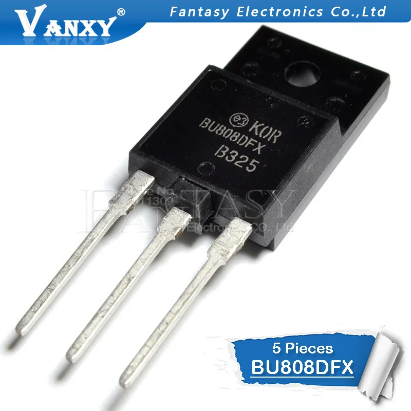 5PCS BU808DFX TO-3PF TO247 BU808 TO-247 | Электронные компоненты и принадлежности