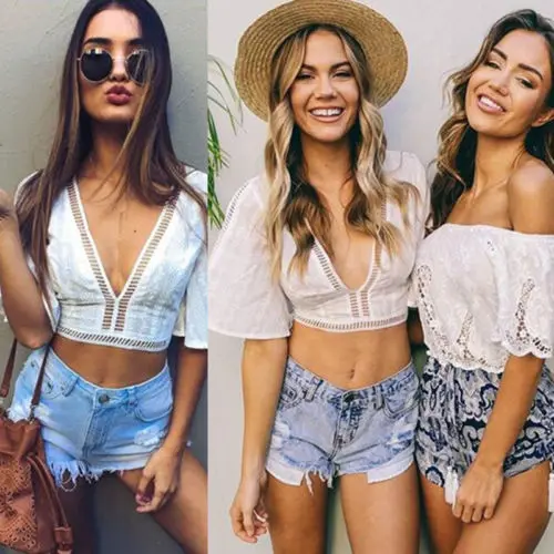 2018 New Fashion Hot Sexy Women See through Lace Mesh Sheer Short Sleeve Crop Top Lace T Shirt Tee
2018 New Fashion Hot Sexy Women See through Lace Mesh Sheer Short Sleeve Crop Top Lace T Shirt Tee