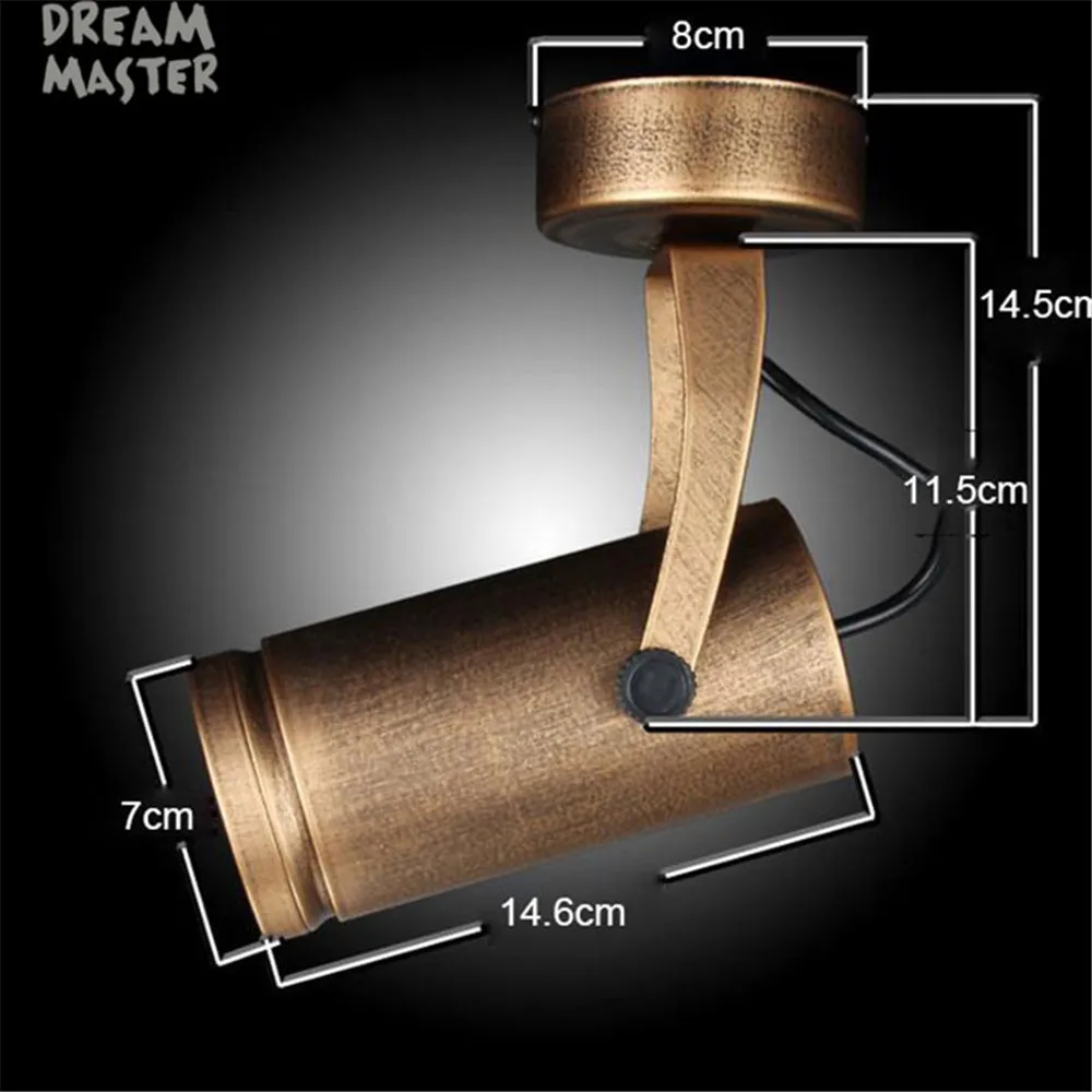 European American retro Vintage brown COB spotlights clothing store cafe bar LED ceiling mounted rail track lamp industrial
European American retro Vintage brown COB spotlights clothing store cafe bar LED ceiling mounted rail track lamp industrial