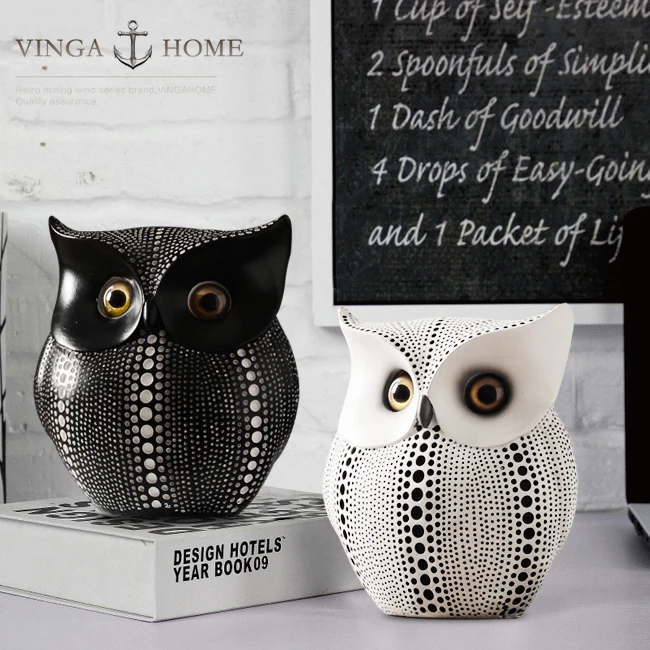 Black and White Owl Home Decorations Resin Modern Simple Home Office Decorations Ornaments Crafts Owl Accessories Living Room
Black and White Owl Home Decorations Resin Modern Simple Home Office Decorations Ornaments Crafts Owl Accessories Living Room