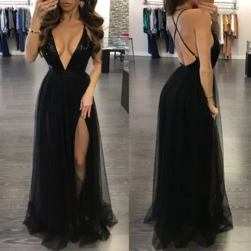New Long Formal Evening Prom Party Dress V Neck Solid Dresses Sexy Mesh Sequined Gauze Maxi Dress For Ladies
New Long Formal Evening Prom Party Dress V Neck Solid Dresses Sexy Mesh Sequined Gauze Maxi Dress For Ladies