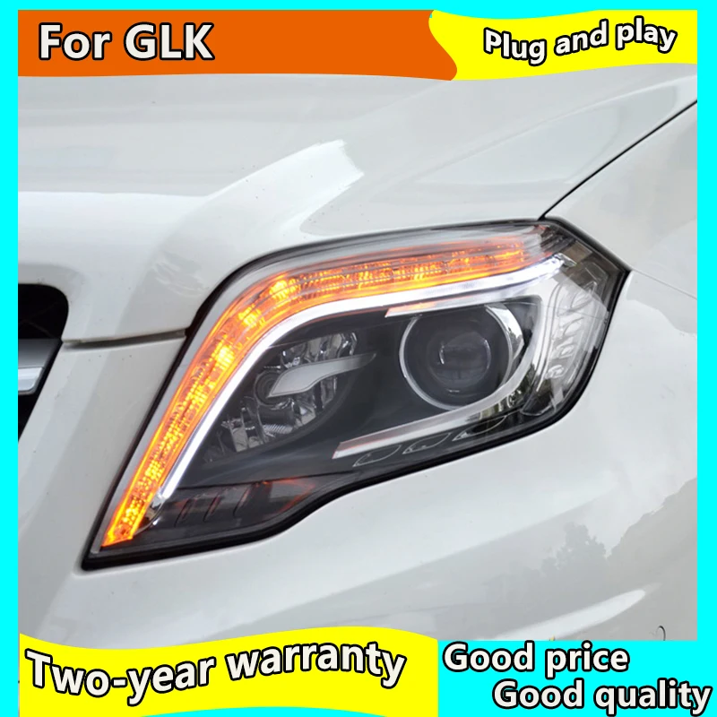 Новые фары для автостайлинга Benz GLK-Class 2012-2015 двухлучевая линза проектор