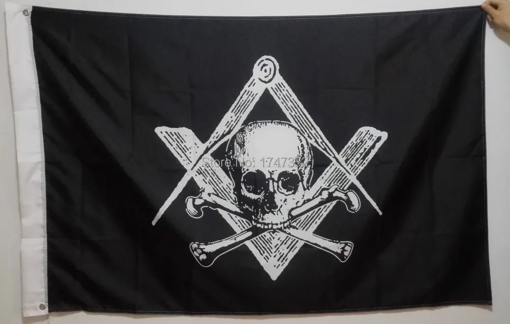 Masonic Flag hot sell goods 3X5FT 150X90CM Banner brass metal holes