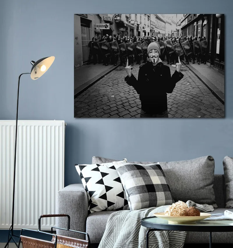 Anonymous mask man vs force troops dark cyber artwork posters on the wall picture home living room decoration for bedroom KA248
Anonymous mask man vs force troops dark cyber artwork posters on the wall picture home living room decoration for bedroom KA248