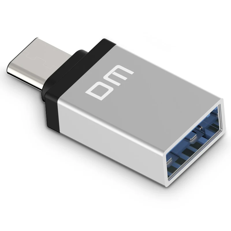 DM Type-C Adapter silver USB C Male to USB3.0 Femail USB OTG converter for devices with typec interface
DM Type-C Adapter silver USB C Male to USB3.0 Femail USB OTG converter for devices with typec interface
