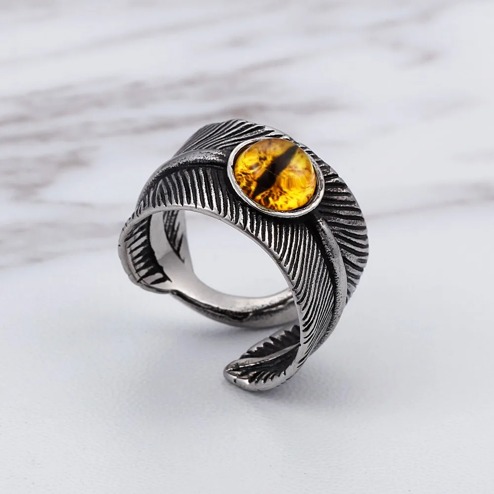 HaoYi Stainless Steel Feather Men's Ring Fashion Party Personality Punk Rock Jewelry Gift
HaoYi Stainless Steel Feather Men's Ring Fashion Party Personality Punk Rock Jewelry Gift