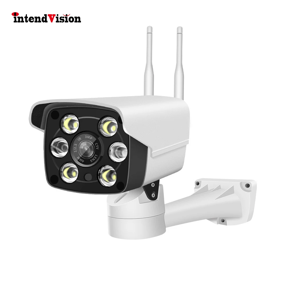 Intendvision 1080P цилиндрическая IP камера с датчиком движения PT вращающийся кронштейн