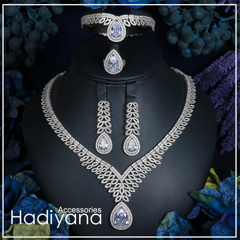 Hadiyana 4pcs Zirconia Jewelry Sets For Woman Luxury Jewelry Set For Valentine Day Anniversary Party Color Guaranteed CN216
Hadiyana 4pcs Zirconia Jewelry Sets For Woman Luxury Jewelry Set For Valentine Day Anniversary Party Color Guaranteed CN216