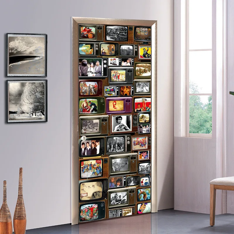 New Retro TV series 3D Door Wallpaper Wall Sticker Waterproof Living Room Bedroom Self Adhesive Art Wall Decals Home Decor
New Retro TV series 3D Door Wallpaper Wall Sticker Waterproof Living Room Bedroom Self Adhesive Art Wall Decals Home Decor