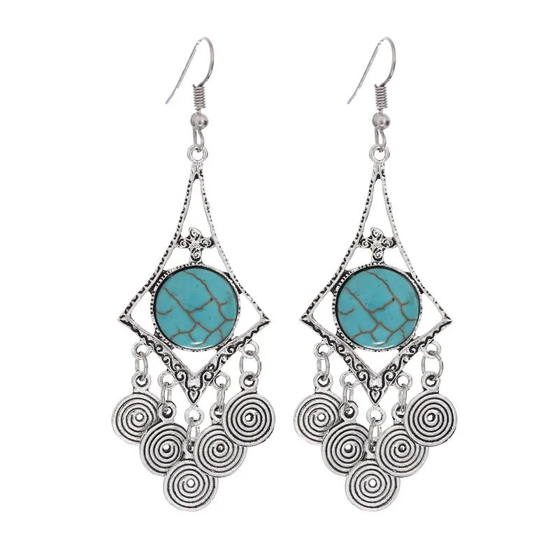 Fashion Statement Maxi Boho Jewelry Big Rhombus Round Stone Dangle Earrings Long Coin Tassels Drop Earrings For Women
Fashion Statement Maxi Boho Jewelry Big Rhombus Round Stone Dangle Earrings Long Coin Tassels Drop Earrings For Women
