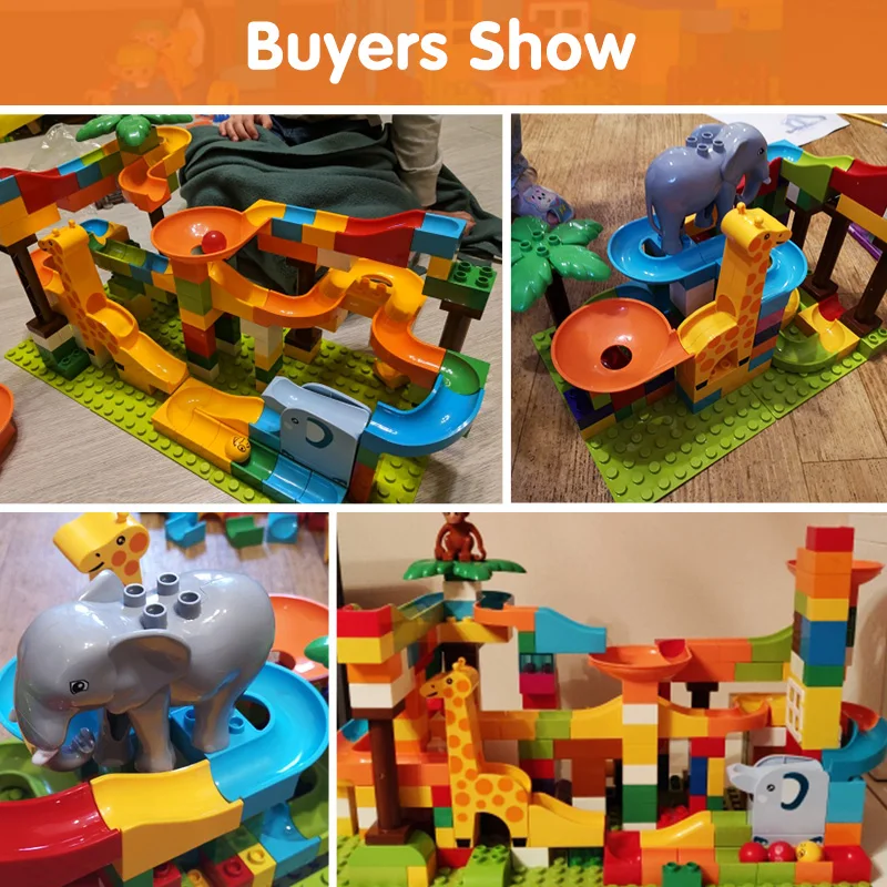 52-143Pcs Marble Race Run Maze Ball Track Building Blocks Big Size Jungle Adventure Building Bricks Compatible Toys For Children
52-143Pcs Marble Race Run Maze Ball Track Building Blocks Big Size Jungle Adventure Building Bricks Compatible Toys For Children