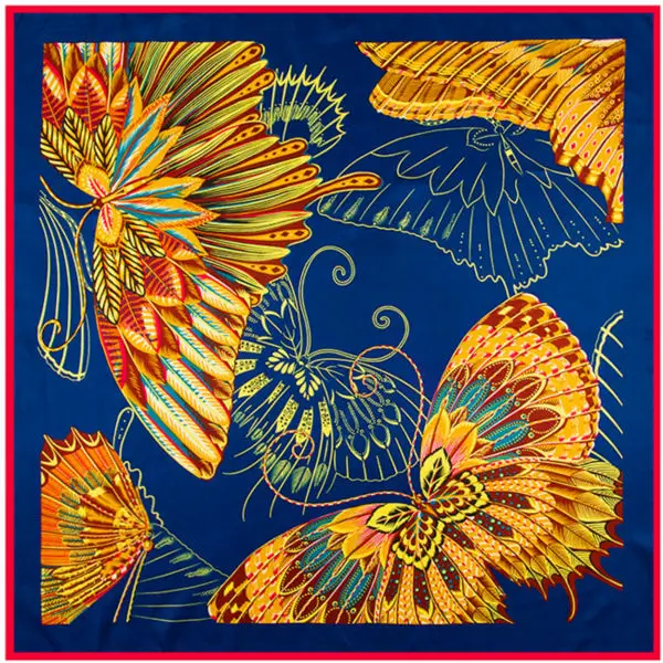 Fashion Twill Silk Women Scarf 100*100 Colorful Feather Butterfly Print Square Scarves High Quality Super Large Gift Silk Shawls
Fashion Twill Silk Women Scarf 100*100 Colorful Feather Butterfly Print Square Scarves High Quality Super Large Gift Silk Shawls