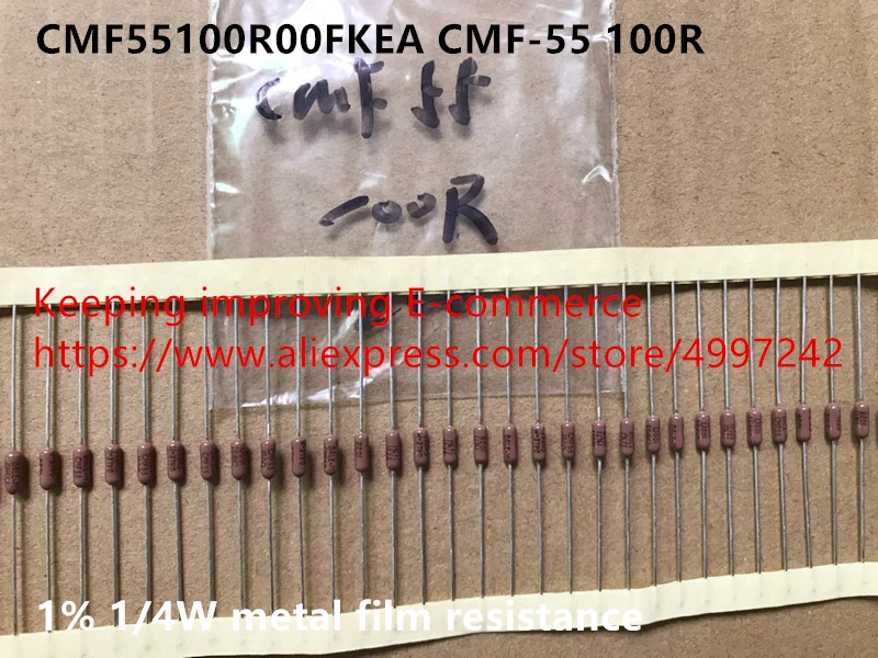 Оригинальный новый 100% CMF55100R00FKEA CMF-55 100R 1% 1/4W металлическая пленка сопротивление (индуктор)
Оригинальный новый 100% CMF55100R00FKEA CMF-55 100R 1% 1/4W металлическая пленка сопротивление (индуктор)