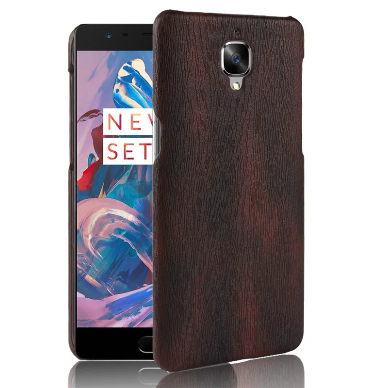 Чехол One Plus 3T Oneplus3 Жесткий ПК с текстурой под дерево + обложка на заднюю панель из