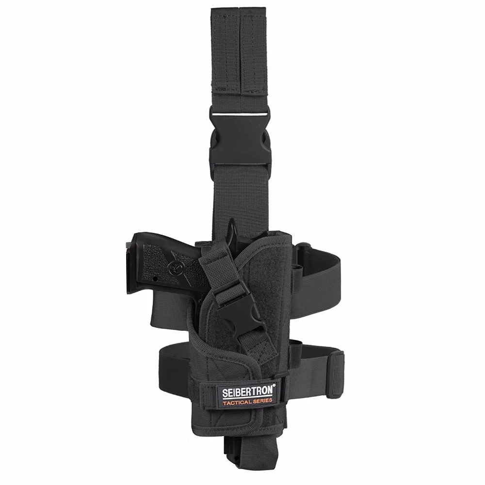 Seibertron Adjustable Tactical / Airsoft Hunting Right Handed Leg Pistol Gun Holster / Pouch Holder Drop Leg Thigh Holster
Seibertron Adjustable Tactical / Airsoft Hunting Right Handed Leg Pistol Gun Holster / Pouch Holder Drop Leg Thigh Holster