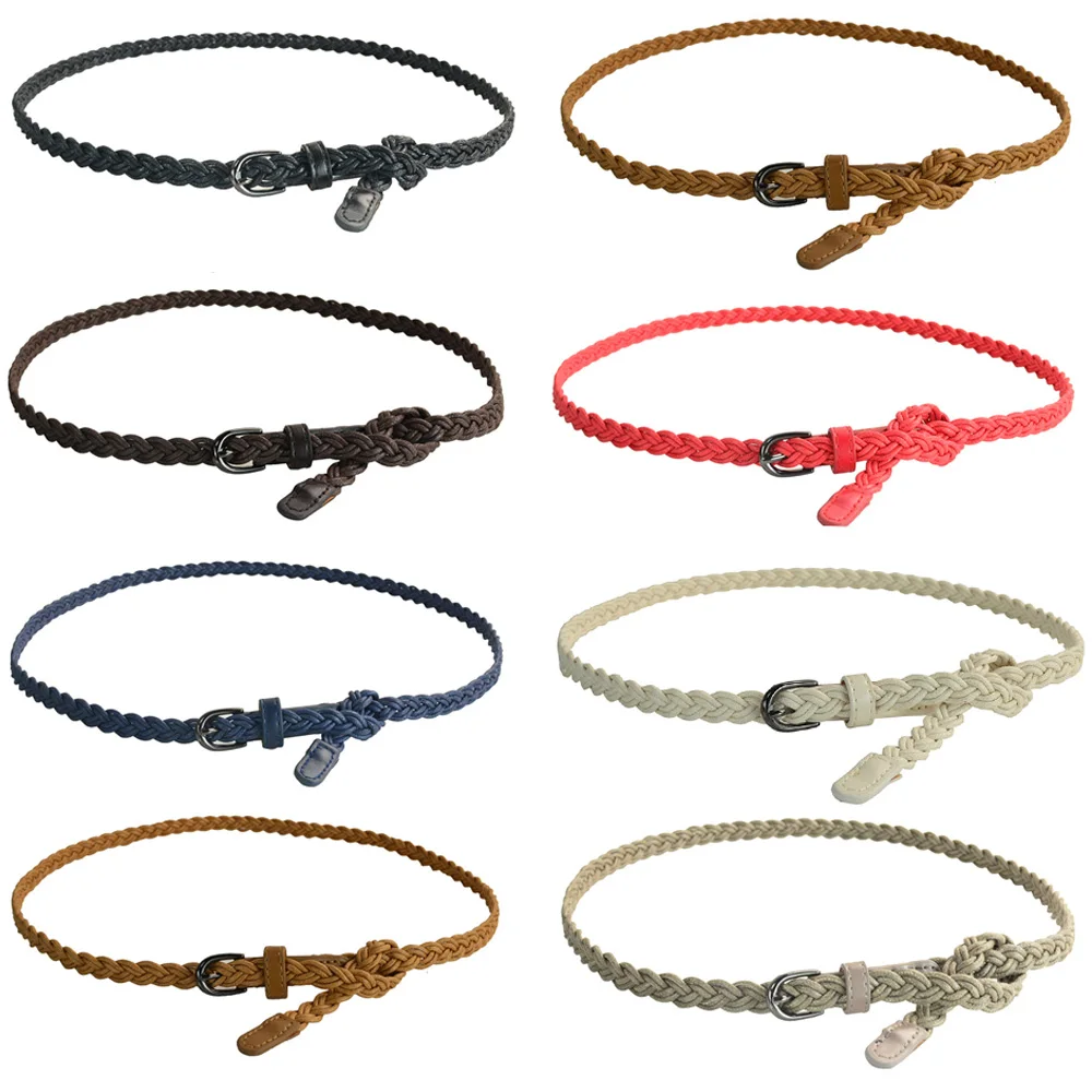 Women Ladies Vintage Buckle Braided Belt Faux Leather Dress Skinny Waistband BLTHG0348
Women Ladies Vintage Buckle Braided Belt Faux Leather Dress Skinny Waistband BLTHG0348