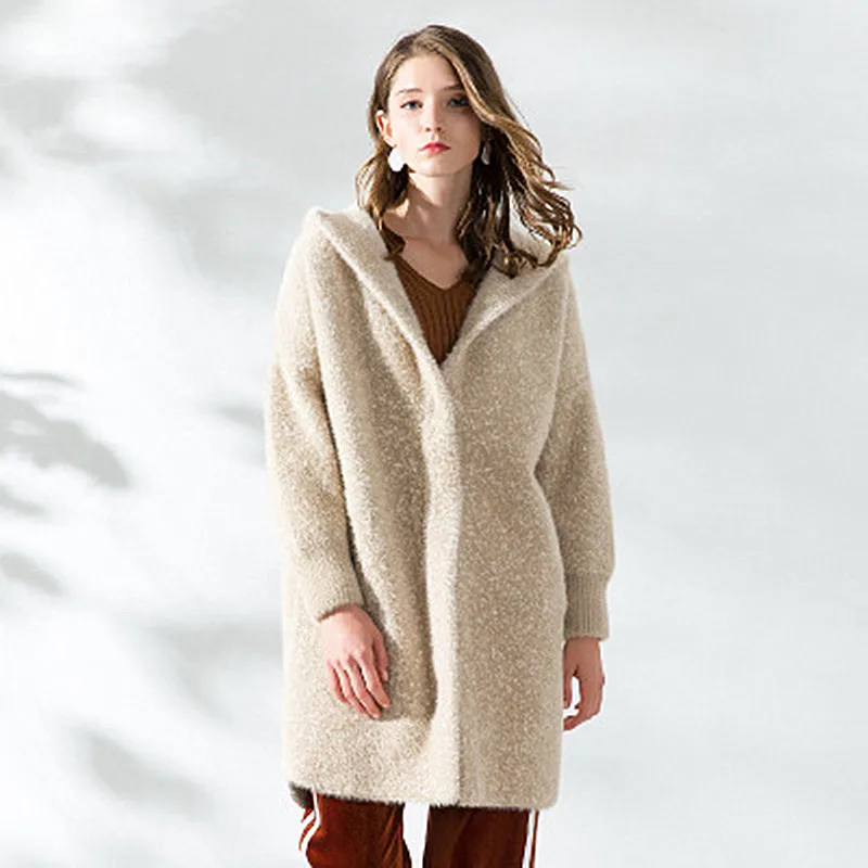 Thick Long Section Coat Women 2018 Autumn And Winter New Hooded Woolen Coat Elastic Sleeves Point Yarn Casual Loose Type
Thick Long Section Coat Women 2018 Autumn And Winter New Hooded Woolen Coat Elastic Sleeves Point Yarn Casual Loose Type