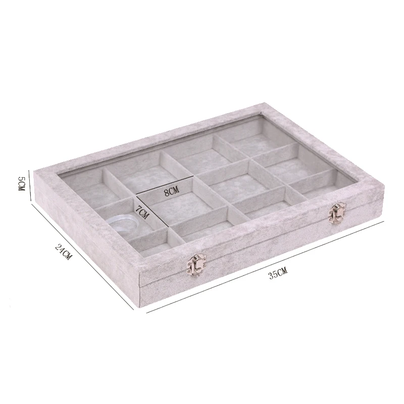 New Quality 12 Grid Jewelry Trays Jewelry Display Holder Bracelet Ring Earring Box Case Jewelry Storage Organizer 35*24*5cm
New Quality 12 Grid Jewelry Trays Jewelry Display Holder Bracelet Ring Earring Box Case Jewelry Storage Organizer 35*24*5cm