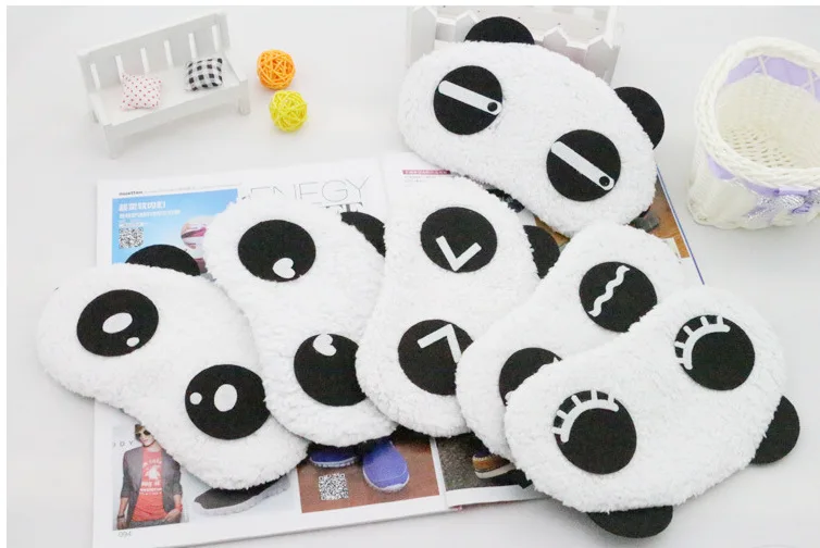 Новая Милая белая маска глаза панды для век затеняющие хлопковые очки сна глаз