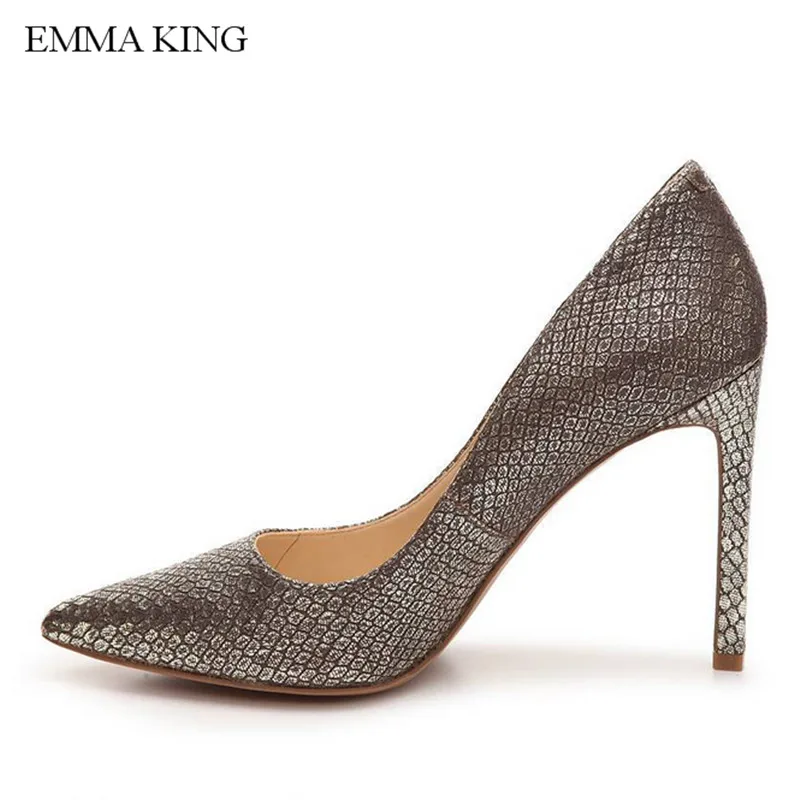 Emma King Bling Gold Snaker Women Pumps Shoes Pointed Toes Thin High Heels Luxury Designer Females Ladies Wedding Shoes Size 43
Emma King Bling Gold Snaker Women Pumps Shoes Pointed Toes Thin High Heels Luxury Designer Females Ladies Wedding Shoes Size 43