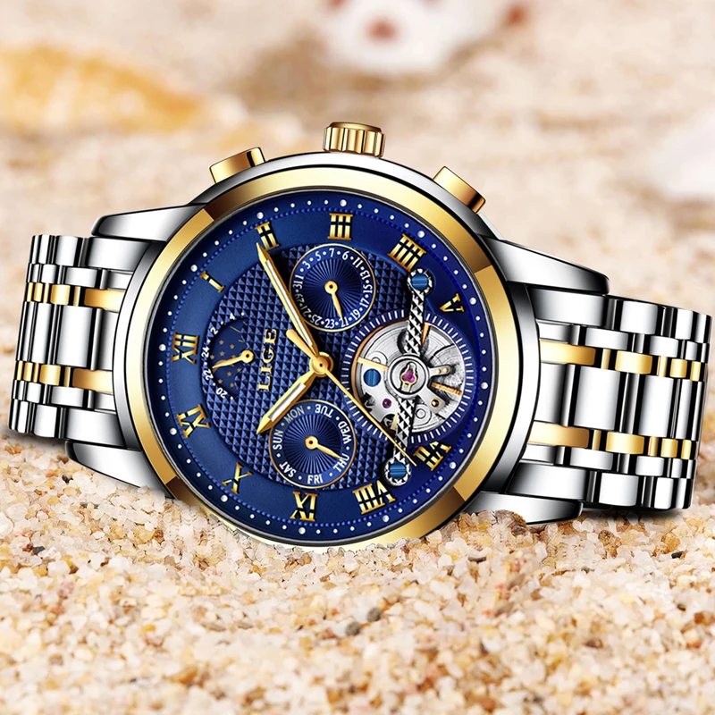 Mens Watches Top Brand LIGE Luxury Automatic Mechanical Watch Men Full Steel Business Waterproof Sport Watches Relogio Masculino
Mens Watches Top Brand LIGE Luxury Automatic Mechanical Watch Men Full Steel Business Waterproof Sport Watches Relogio Masculino