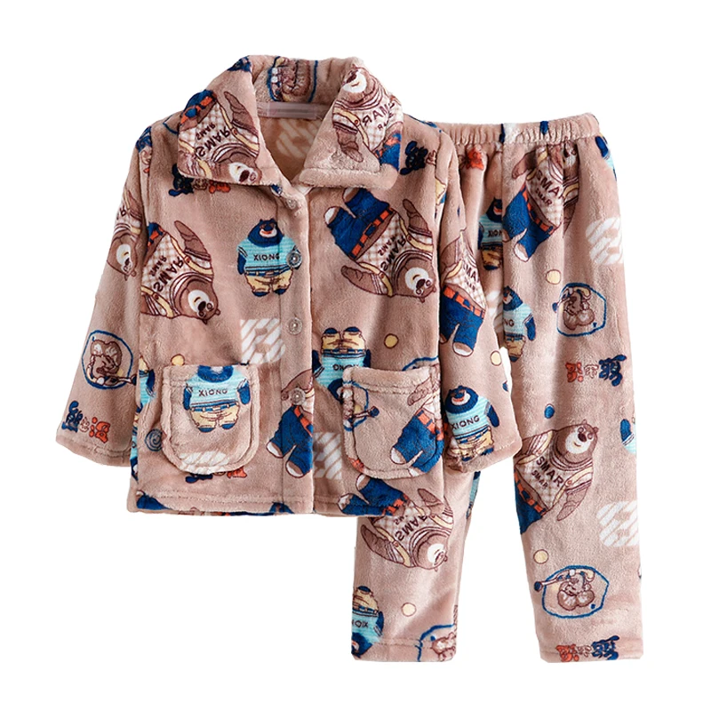 Coral velvet Pajama Sets 2PC Coat Pants Sleepwear Robe Children's Sets Boy autumn winter clothes Girl Coats Children's Clothing
Coral velvet Pajama Sets 2PC Coat Pants Sleepwear Robe Children's Sets Boy autumn winter clothes Girl Coats Children's Clothing