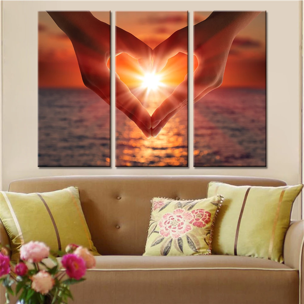 3 Pieces Heart Shape Gesture Sunset Seaview on Canvas Wall Art spuare diamond Painting cross stitch for Living Room Home Decor
3 Pieces Heart Shape Gesture Sunset Seaview on Canvas Wall Art spuare diamond Painting cross stitch for Living Room Home Decor