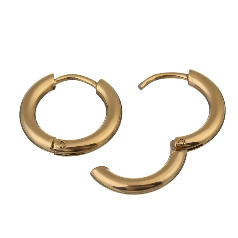 Sauvoo 1 Pair Fashion Surgical Steel Round Hoop Earring Black Gold Hoops Earring Piercing Jewelry for Women Men Earrings Circle
Sauvoo 1 Pair Fashion Surgical Steel Round Hoop Earring Black Gold Hoops Earring Piercing Jewelry for Women Men Earrings Circle