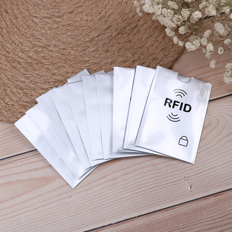 10 шт. Алюминиевый анти rfid-кошелек блокирующий считыватель блокировка держатель