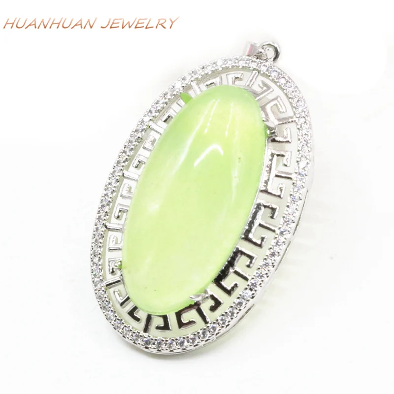 Fashion Women Necklaces & Pendant Natural Stone Green Jades Chalcedony Stainles Steel Zircon Pendants 24x42mm Jewelry B3317
Fashion Women Necklaces & Pendant Natural Stone Green Jades Chalcedony Stainles Steel Zircon Pendants 24x42mm Jewelry B3317