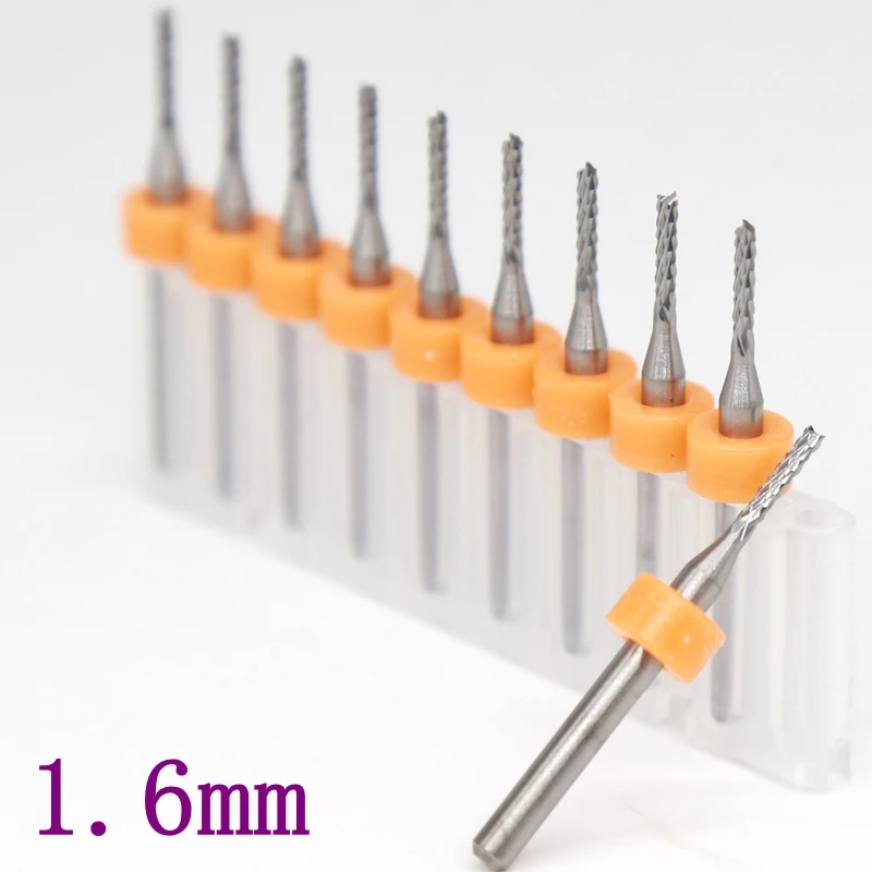 tungsten cobalt alloy PCB cutting machine 1.6mm 10PCS milling cutter group CNC router wood metal engraving tool drill tungsten
tungsten cobalt alloy PCB cutting machine 1.6mm 10PCS milling cutter group CNC router wood metal engraving tool drill tungsten
