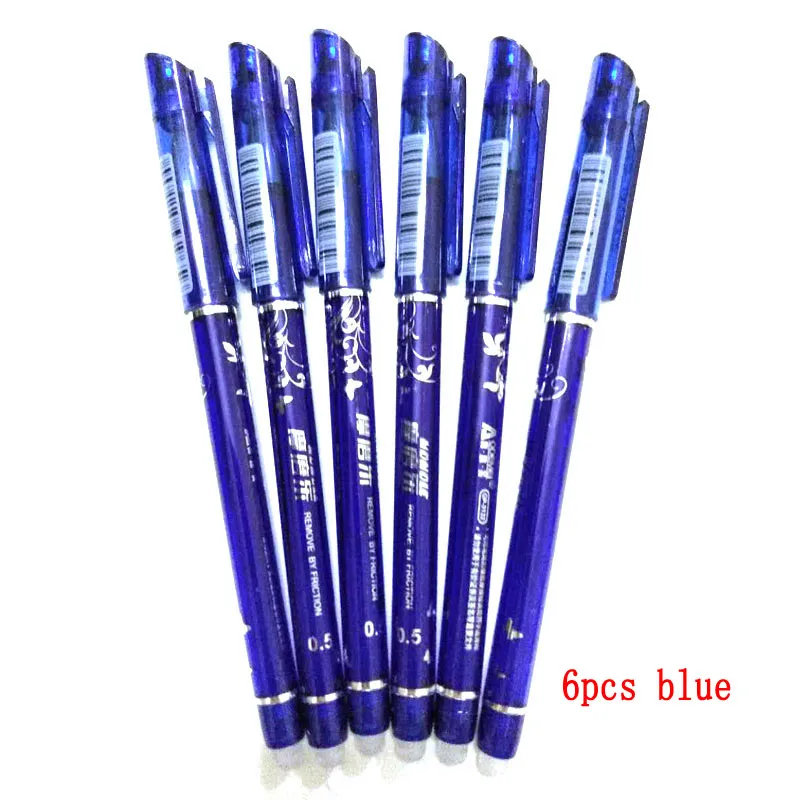 DELVTCH 0.5mm 6Pcs/Set Erasable Pen Blue/Black/Red Erasable Ink Gel Pen 4 Colors Avaliable for Children's Gift Office Student
DELVTCH 0.5mm 6Pcs/Set Erasable Pen Blue/Black/Red Erasable Ink Gel Pen 4 Colors Avaliable for Children's Gift Office Student