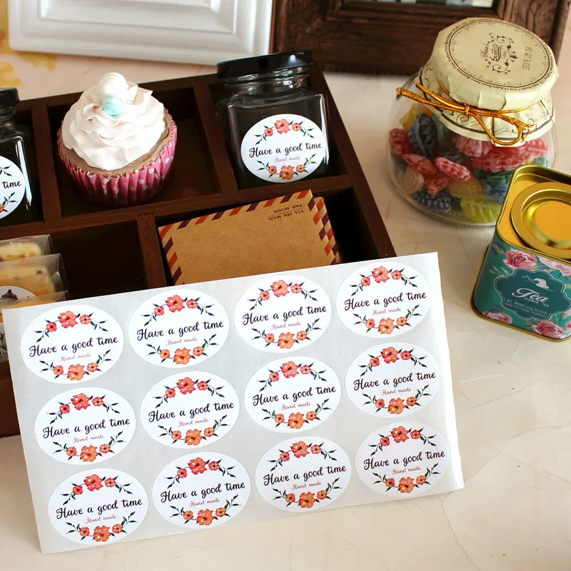 Have a good time bakery package sticker flower decoration cookie bag pudding bottle decorative sealing paster packing stickers
Have a good time bakery package sticker flower decoration cookie bag pudding bottle decorative sealing paster packing stickers