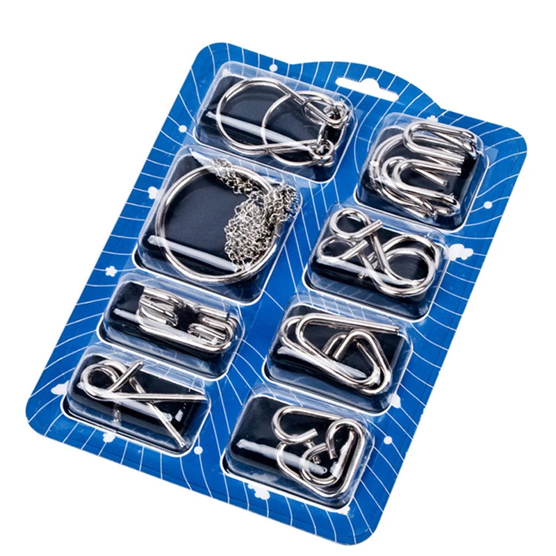 Montessori Materials 8pcs/set Metal Wire Puzzle IQ Mind Brain Teaser Puzzles Game For Adults And Kids 3 Style
Montessori Materials 8pcs/set Metal Wire Puzzle IQ Mind Brain Teaser Puzzles Game For Adults And Kids 3 Style